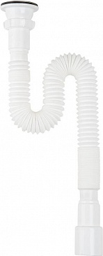 Aquant F203-70-MR Гофросифон 1 1/4"х40/50, 380-750мм, винт 64мм, вып. нерж. сталь (аналог АНИ G206)