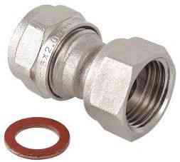 МП Соединитель обжимной с накидной гайкой L16х1/2" VTm.322.N.001604 VALTEC