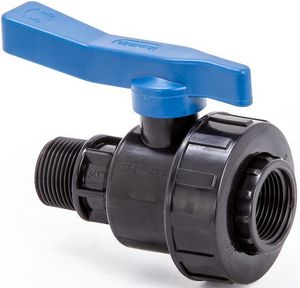 ПЭ  Кран шаровой компрессионный НР разъемный d 20 х 1/2" (Lammin) 200/10